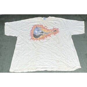 BB King Blues Fest 2001 Festival Tee White XL Cool Cat Guitar Guy Hiatt Castro